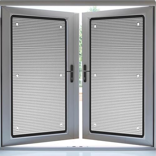 kufu01 Reflektierende Fensterfolie,8 mm Dicke Sichtschutzfolie,Kratzfest Sonnenschutzfolie,Wärmeisolierung 99% UV-Schutz Silber Fensterfolie,Kein Kleber,Rückstandslose,159 Größe (60x110cm/24 x43) von kufu01