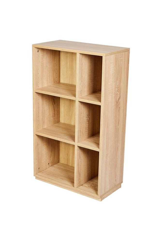 kundler home Bücherregal Regal oder Wohnzimmerregal mit 2 Spalten B 60, T32, H100 cm von kundler home