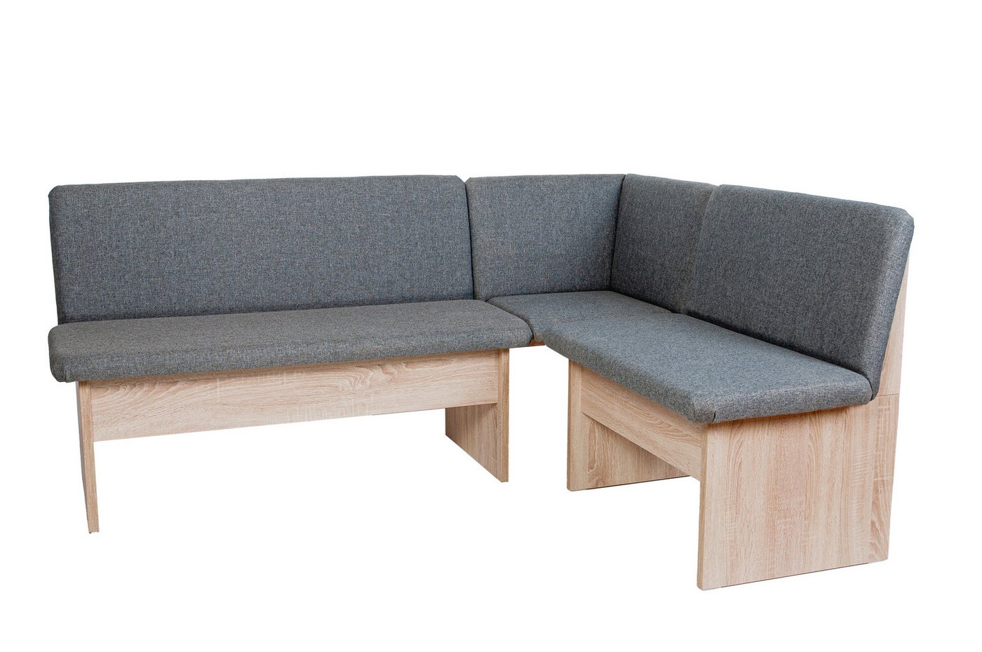 kundler home Eckbank mit Truhe, Esszimmerbank mit Rückenlehne, Küchenbank (Set, mit Stauraum), 4er Bank, Eiche Premiumdekor von kundler home