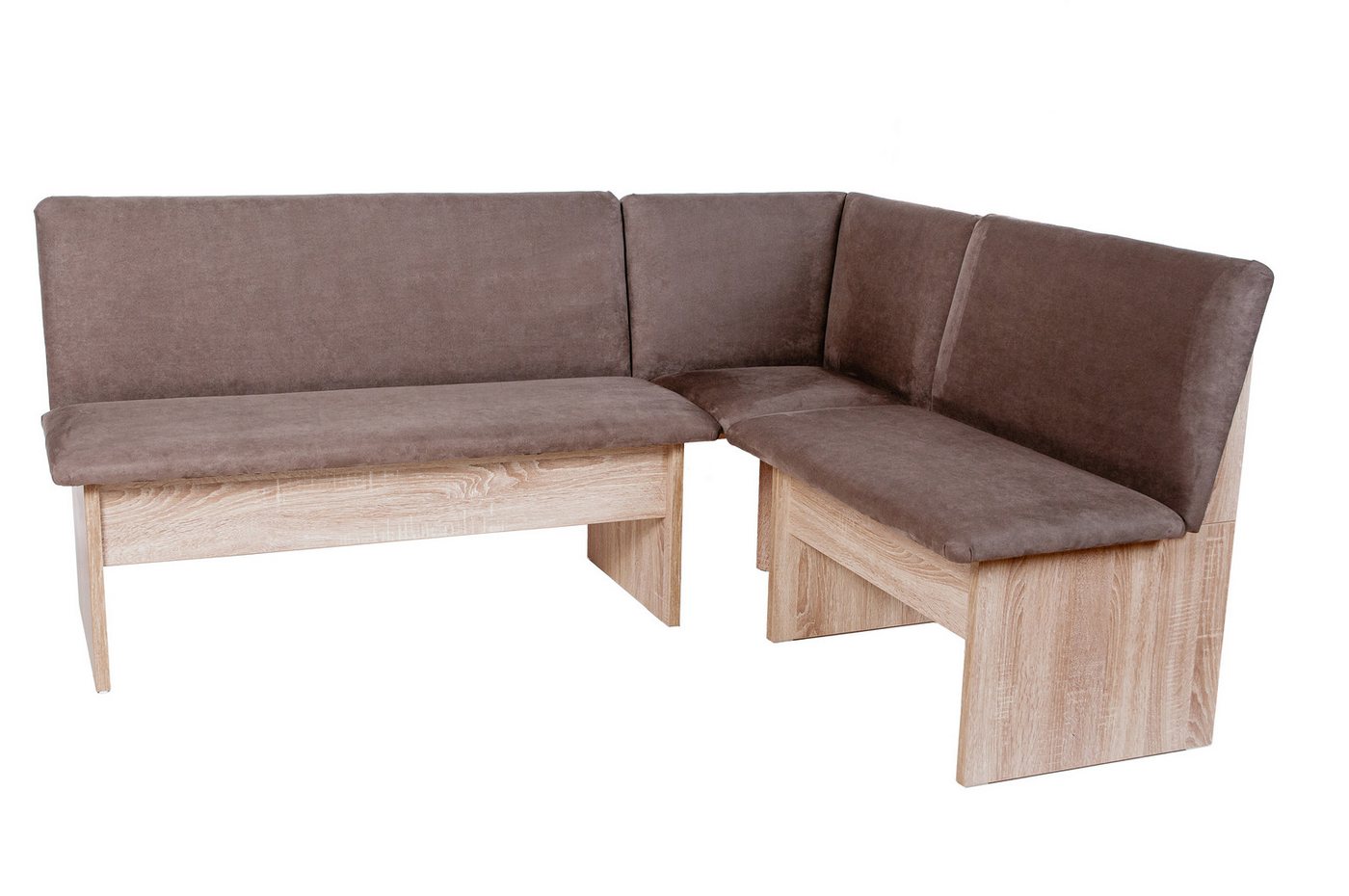 kundler home Eckbank mit Truhe, Esszimmerbank mit Rückenlehne, Küchenbank (Set, mit Stauraum), 4er Bank, Eiche Premiumdekor von kundler home