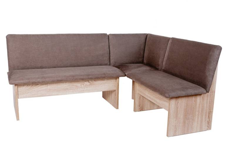 kundler home Eckbank mit Truhe, Esszimmerbank mit Rückenlehne, Küchenbank (Set, mit Stauraum), 4er Bank, Eiche Premiumdekor von kundler home