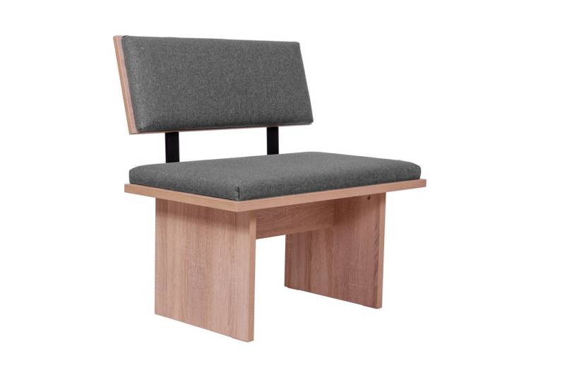kundler home Essbank Bank mit Polster + Lehne 'Die Stilvolle' L: 85 cm, Eiche Premiumdekor von kundler home