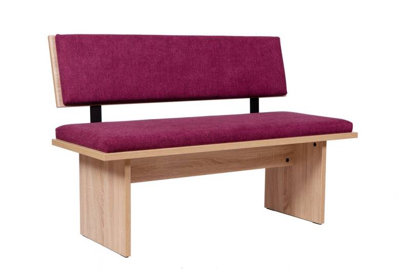 kundler home Sitzbank Bank mit Polster + Lehne 'Die Stilvolle' L: 125 cm, Eiche Premiumdekor kundler home Sitzbank Bank mit Polster + Lehne 'Die Stilvolle' L: 125 cm, Eiche Premiumdekor von kundler home