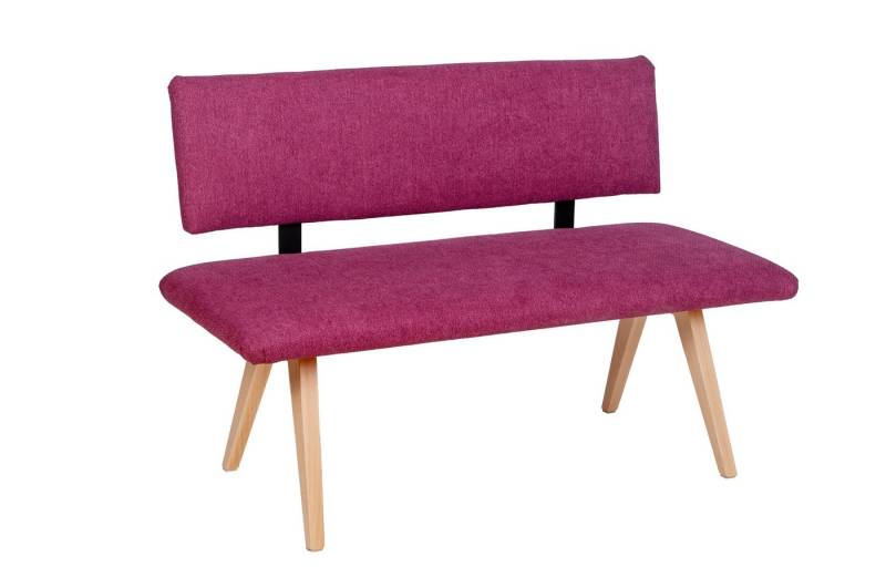 kundler home Sitzbank mit Polster, Esszimmerbank mit Rückenlehne 'Die Natürliche' L125cm, Aus Massivholz Buche kundler home Sitzbank mit Polster, Esszimmerbank mit Rückenlehne 'Die Natürliche' L125cm, Aus Massivholz Buche von kundler home