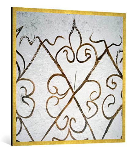 Gerahmtes Bild von 12. Jahrhundert Dschiblah, Hauptmoschee, Kunstdruck im hochwertigen handgefertigten Bilder-Rahmen, 100x100 cm, Gold Raya von kunst für alle