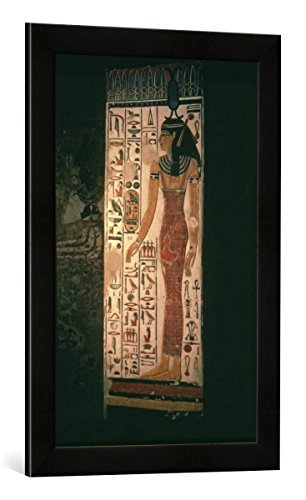 Gerahmtes Bild von Ägyptische Malerei Göttin Neith/ägypt.Malerei, Kunstdruck im hochwertigen handgefertigten Bilder-Rahmen, 40x60 cm, Schwarz matt von kunst für alle