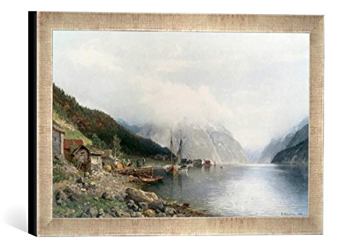 Gerahmtes Bild von Anders Monsen Askevold Stiller Tag, Kunstdruck im hochwertigen handgefertigten Bilder-Rahmen, 40x30 cm, Silber Raya von kunst für alle