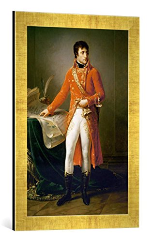 Gerahmtes Bild von Antoine-Jean Baron Gros Napoleon als Erster Konsul/Gem.v.Gros, Kunstdruck im hochwertigen handgefertigten Bilder-Rahmen, 40x60 cm, Gold Raya von kunst für alle