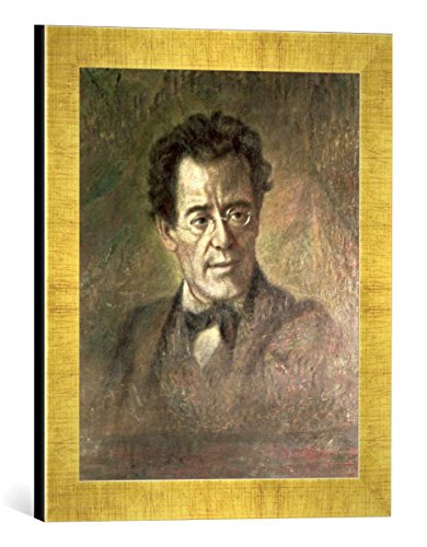 Gerahmtes Bild von Anton Wagner Gustav Mahler (1860-1911)", Kunstdruck im hochwertigen handgefertigten Bilder-Rahmen, 30x40 cm, Gold Raya von kunst für alle