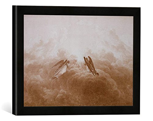Gerahmtes Bild von Caspar David Friedrich Angel in Prayer, c.1826-34", Kunstdruck im hochwertigen handgefertigten Bilder-Rahmen, 40x30 cm, Schwarz matt von kunst für alle