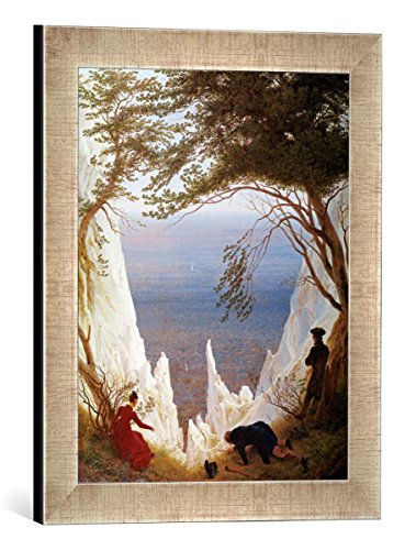 Gerahmtes Bild von Caspar David Friedrich Kreidefelsen auf Rügen, Kunstdruck im hochwertigen handgefertigten Bilder-Rahmen, 30x40 cm, Silber Raya Gerahmtes Bild von Caspar David Friedrich Kreidefelsen auf Rügen, Kunstdruck im hochwertigen handgefertigten Bilder-Rahmen, 30x40 cm, Silber Raya von kunst für alle