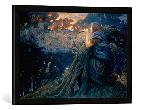 Gerahmtes Bild von Edward Robert Hughes Twilight Fantasies, 1911", Kunstdruck im hochwertigen handgefertigten Bilder-Rahmen, 60x40 cm, Schwarz matt von kunst für alle