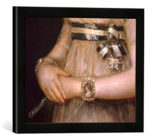 Gerahmtes Bild von Francisco Jose de Goya y Lucientes Die Gräfin von Chinchón, Kunstdruck im hochwertigen handgefertigten Bilder-Rahmen, 40x30 cm, Schwarz matt von kunst für alle