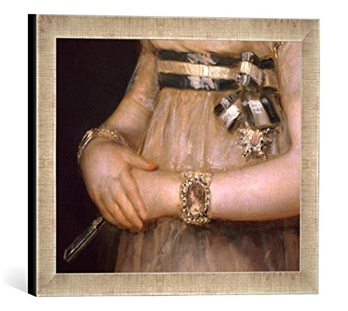 Gerahmtes Bild von Francisco Jose de Goya y Lucientes Die Gräfin von Chinchón, Kunstdruck im hochwertigen handgefertigten Bilder-Rahmen, 40x30 cm, Silber Raya von kunst für alle
