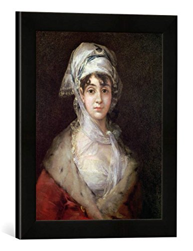Gerahmtes Bild von Francisco Jose de Goya y Lucientes Portrait of Antonia Zarate, 1810-11", Kunstdruck im hochwertigen handgefertigten Bilder-Rahmen, 30x40 cm, Schwarz matt von kunst für alle