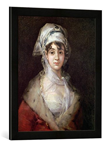 Gerahmtes Bild von Francisco Jose de Goya y Lucientes Portrait of Antonia Zarate, 1810-11", Kunstdruck im hochwertigen handgefertigten Bilder-Rahmen, 40x60 cm, Schwarz matt von kunst für alle
