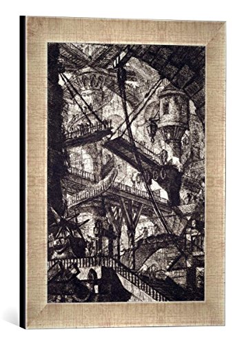 Gerahmtes Bild von Giovanni Battista Piranesi Carceri VII, 1760", Kunstdruck im hochwertigen handgefertigten Bilder-Rahmen, 30x40 cm, Silber Raya von kunst für alle