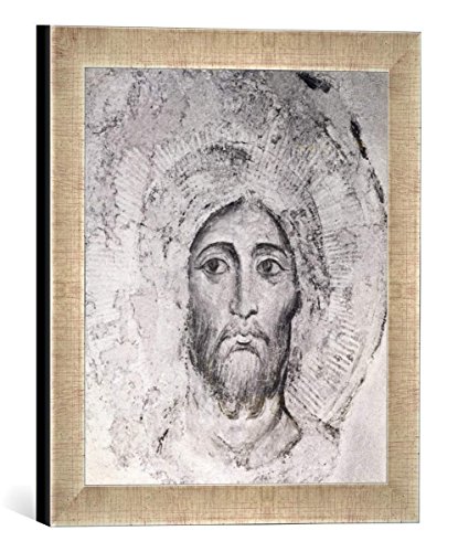 Gerahmtes Bild von Giovanni Cimabue Gottvater als Weltenschöpfer, Kunstdruck im hochwertigen handgefertigten Bilder-Rahmen, 30x30 cm, Silber Raya von kunst für alle