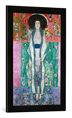 Gerahmtes Bild von Gustav Klimt Bildnis Adele Bloch-Bauer II, Kunstdruck im hochwertigen handgefertigten Bilder-Rahmen, 40x60 cm, Schwarz matt von kunst für alle