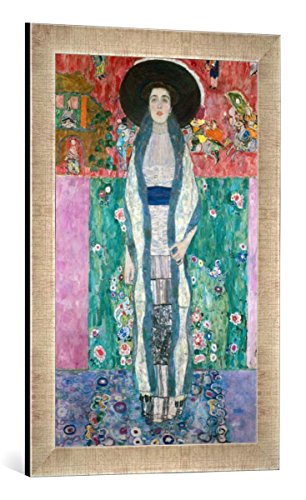 Gerahmtes Bild von Gustav Klimt Bildnis Adele Bloch-Bauer II, Kunstdruck im hochwertigen handgefertigten Bilder-Rahmen, 40x60 cm, Silber Raya von kunst für alle