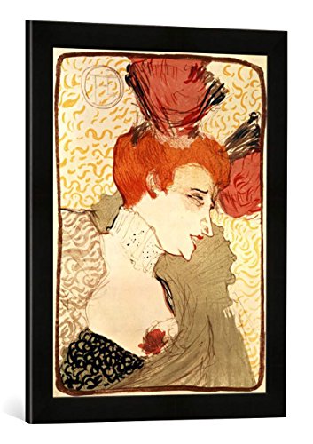 Gerahmtes Bild von Henri de Toulouse-Lautrec Mlle. Marcelle Lender, 1895", Kunstdruck im hochwertigen handgefertigten Bilder-Rahmen, 40x60 cm, Schwarz matt von kunst für alle