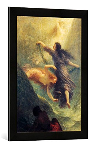 Gerahmtes Bild von Ignace Henri Jean Fantin-Latour Die erste Szene aus Das Rheingold, Kunstdruck im hochwertigen handgefertigten Bilder-Rahmen, 40x60 cm, Schwarz matt von kunst für alle