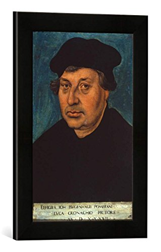 Gerahmtes Bild von Lucas Cranach der Ältere Bugenhagen, Porträt/Lucas Cranach d.Ä., Kunstdruck im hochwertigen handgefertigten Bilder-Rahmen, 30x40 cm, Schwarz matt Gerahmtes Bild von Lucas Cranach der Ältere Bugenhagen, Porträt/Lucas Cranach d.Ä., Kunstdruck im hochwertigen handgefertigten Bilder-Rahmen, 30x40 cm, Schwarz matt von kunst für alle