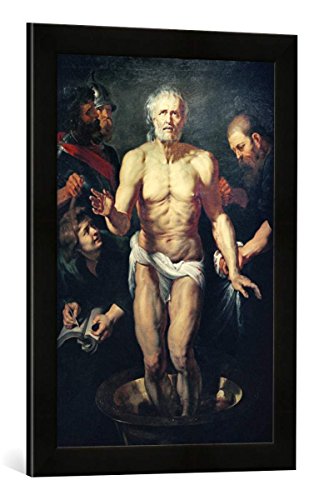 Gerahmtes Bild von Peter Paul Rubens Der sterbende Seneca, Kunstdruck im hochwertigen handgefertigten Bilder-Rahmen, 40x60 cm, Schwarz matt von kunst für alle