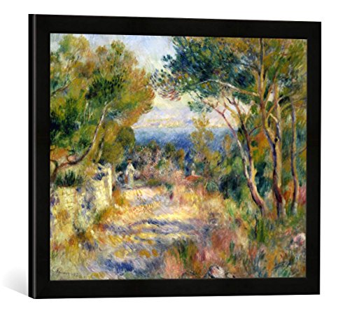 Gerahmtes Bild von Pierre Auguste Renoir L'Estaque, 1882", Kunstdruck im hochwertigen handgefertigten Bilder-Rahmen, 60x40 cm, Schwarz matt von kunst für alle