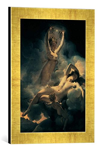 Gerahmtes Bild von Pierre-Narcisse Guérin P.N.Guerin, Aurora und Cephalus, Kunstdruck im hochwertigen handgefertigten Bilder-Rahmen, 30x40 cm, Gold Raya von kunst für alle