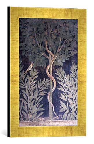 Gerahmtes Bild von Pompeji Pompeji, Casa Cubicoli floreali, Baum, Kunstdruck im hochwertigen handgefertigten Bilder-Rahmen, 30x40 cm, Gold Raya von kunst für alle