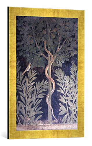 Gerahmtes Bild von Pompeji Pompeji, Casa Cubicoli floreali, Baum, Kunstdruck im hochwertigen handgefertigten Bilder-Rahmen, 40x60 cm, Gold Raya von kunst für alle