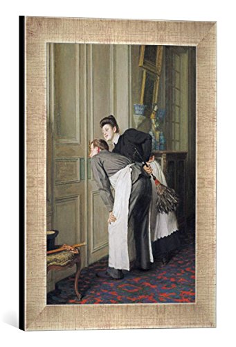 Gerahmtes Bild von Remy Cogghe Madame Recoit, 1908", Kunstdruck im hochwertigen handgefertigten Bilder-Rahmen, 30x40 cm, Silber Raya von kunst für alle