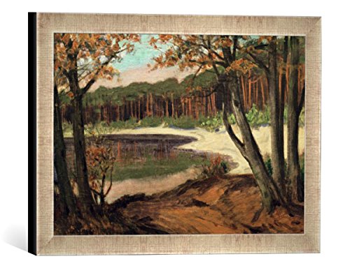 Gerahmtes Bild von Walter Leistikow Märkischer See, Kunstdruck im hochwertigen handgefertigten Bilder-Rahmen, 40x30 cm, Silber Raya von kunst für alle