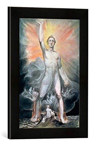 Gerahmtes Bild von William Blake The Angel of Revelation, c.1805, Kunstdruck im hochwertigen handgefertigten Bilder-Rahmen, 30x40 cm, Schwarz matt von kunst für alle