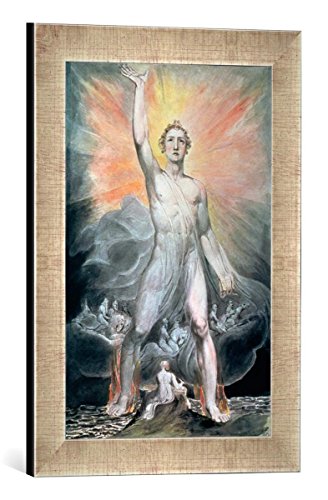 Gerahmtes Bild von William Blake The Angel of Revelation, c.1805, Kunstdruck im hochwertigen handgefertigten Bilder-Rahmen, 30x40 cm, Silber Raya von kunst für alle