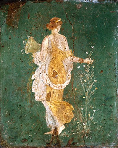 Kunstdruck/Poster: 1. Jahrhundert Flora mit dem Füllhorn römische Wandmalerei Pompeji - hochwertiger Druck, Bild, Kunstposter, 40x50 cm von kunst für alle