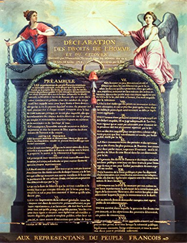 Kunstdruck/Poster: AKG Anonymous Deklarat Menschenrechte 1789 Gemälde - hochwertiger Druck, Bild, Kunstposter, 45x60 cm von kunst für alle