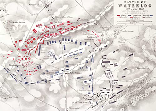 Kunstdruck/Poster: Alexander Keith Johnston Schlacht von Waterloo 18 Juni 1815 Blatt 2 Die Krise der Schlacht - hochwertiger Druck, Bild, Kunstposter, 100x70 cm von kunst für alle