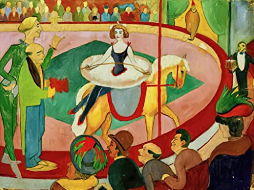 Kunstdruck/Poster: August Macke "Circusbild I Kunstreiterin" - hochwertiger Druck, Bild, Kunstposter, 55x40 cm von kunst für alle