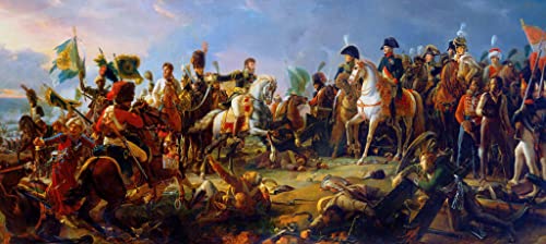 Kunstdruck/Poster: Baron François Pascal Simon Gérard Napoleon Bonaparte in der Schlacht von Austerlitz - hochwertiger Druck, Bild, Kunstposter, 90x40 cm von kunst für alle