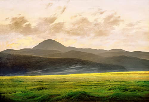 Kunstdruck/Poster: Caspar David Friedrich Berglandschaft in Böhmen - hochwertiger Druck, Bild, Kunstposter, 60x40 cm von kunst für alle