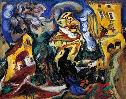 Kunstdruck/Poster: Chaim Soutine Das Dorf - hochwertiger Druck, Bild, Kunstposter, 50x40 cm von kunst für alle