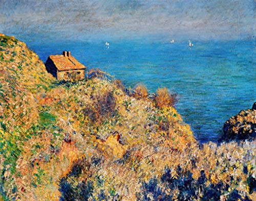 Kunstdruck/Poster: Claude Monet Das Haus des Fischers in Varengeville - hochwertiger Druck, Bild, Kunstposter, 50x40 cm von kunst für alle