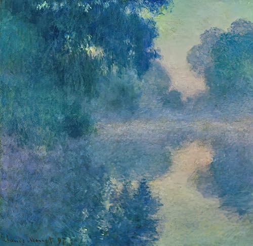 Kunstdruck/Poster: Claude Monet Seitenarm der Seine bei Giverny 1897" - hochwertiger Druck, Bild, Kunstposter, 40x40 cm von kunst für alle