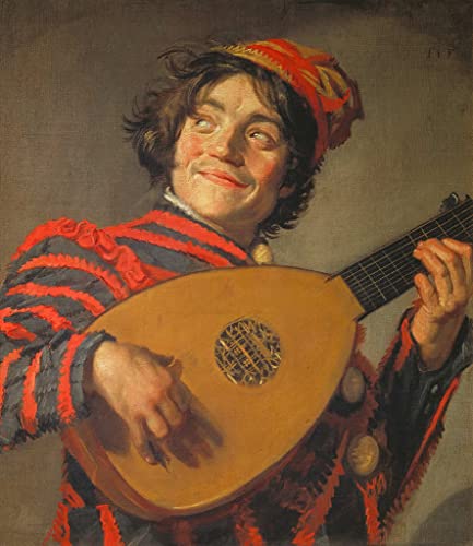 Kunstdruck/Poster: Frans Hals Lautespielender Narr - hochwertiger Druck, Bild, Kunstposter, 40x45 cm von kunst für alle