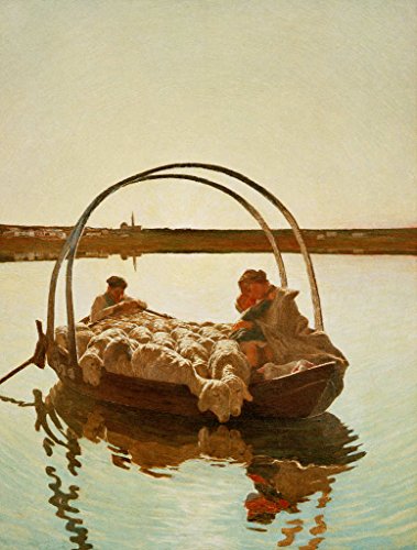 Kunstdruck/Poster: Giovanni Segantini Ave Maria a trasbordo Ave Maria bei der Überfahrt - hochwertiger Druck, Bild, Kunstposter, 60x80 cm von kunst für alle