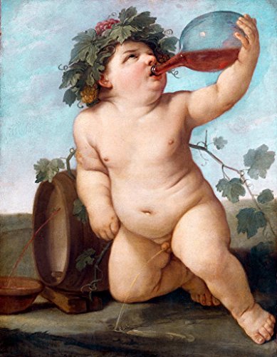Kunstdruck/Poster: Guido Reni Trinkender Bacchusknabe - hochwertiger Druck, Bild, Kunstposter, 40x50 cm von kunst für alle