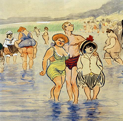 Kunstdruck/Poster: Heinrich Zille Freibad Wannsee - hochwertiger Druck, Bild, Kunstposter, 70x70 cm Kunstdruck/Poster: Heinrich Zille Freibad Wannsee - hochwertiger Druck, Bild, Kunstposter, 70x70 cm von kunst für alle