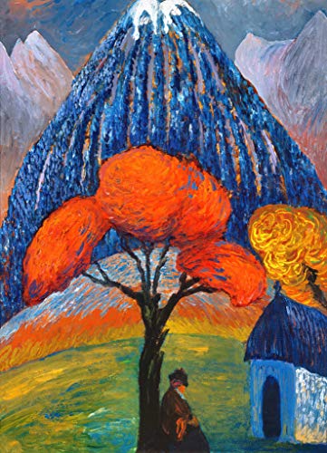 Kunstdruck/Poster: Marianne von Werefkin Der rote Baum - hochwertiger Druck, Bild, Kunstposter, 40x55 cm von kunst für alle